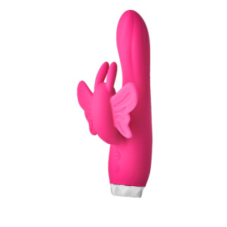 Вібратор кролик у вигляді Метелики Dream Toys Flirts Butterfly, рожевий, 17 см х 3 см - Інтернет-магазин спільних покупок ToGether