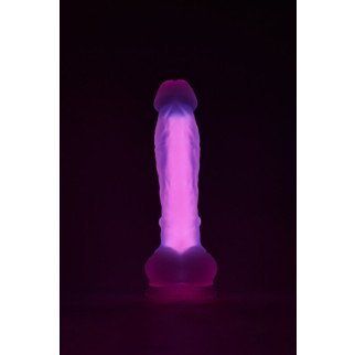 Фалоімітатор Dream Toys, що світиться RADIANT SOFT SILICONE GLOW IN THE DARK DILDO LARGE PINK - Інтернет-магазин спільних покупок ToGether