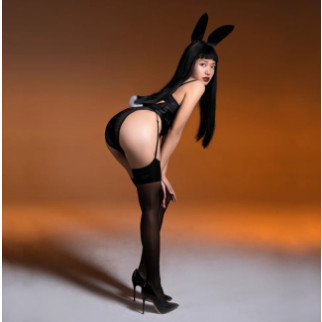 Сексуальний костюм зайчика UPKO Bunny Girl Bodysuit з відкритими грудьми, чорний, М - Інтернет-магазин спільних покупок ToGether