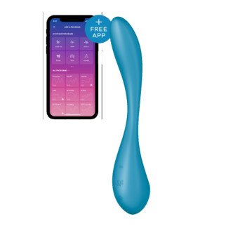 Мультивібратор SATISFYER G-SPOT FLEX 5+ PETROL керування телефоном - Інтернет-магазин спільних покупок ToGether