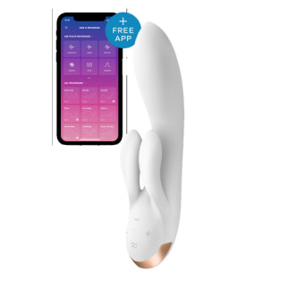 Подвійний смарт-вібратор SATISFYER DOUBLE FLEX WHITE - Інтернет-магазин спільних покупок ToGether