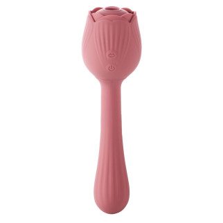 Вібратор у формі тюльпану з вакуумною стимуляцією Sweet Em Velvet Lure Рожевий - Інтернет-магазин спільних покупок ToGether