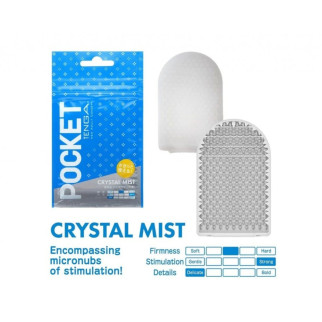 Міні мастурбатор нереалістичний Tenga Pocket Crystal Mist, з рельєфом, білий - Інтернет-магазин спільних покупок ToGether