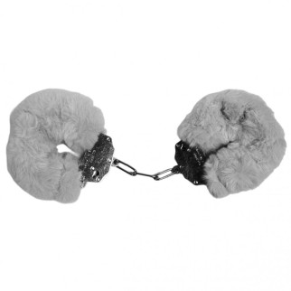 Наручники DS Fetish Plush handcuffs, метал з хутром, сірі - Інтернет-магазин спільних покупок ToGether