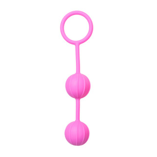 Вагінальні кульки Easytoys Vertical Ribbed Geisha рожеві - Інтернет-магазин спільних покупок ToGether