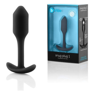 Анальна пробка із зміщеним центром ваги, S, B-vibe Snug Plug 1 чорна, 8.6 х 2.2 см - Інтернет-магазин спільних покупок ToGether