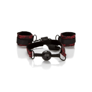 Кляп-кулька з наручниками California Exotic червоно-чорний - Інтернет-магазин спільних покупок ToGether