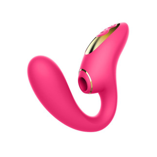 Вібратор подвійний стимуляції вакуумний Chisa Kissen Duende, з вібрацією, рожевий - Інтернет-магазин спільних покупок ToGether