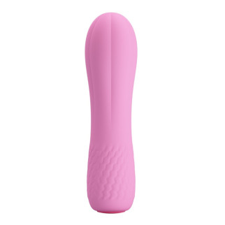 Міні-вібратор Pretty Love Alice, ребристий, рожевий, 12 х 3 см - Інтернет-магазин спільних покупок ToGether