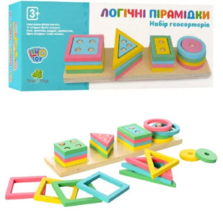 Розвиваюча іграшка Геометрика MD 2066 дерев'яна - Інтернет-магазин спільних покупок ToGether