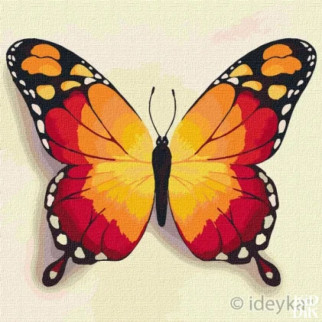 Картина за номерами Ідейки "Помаранчевий метелик" 25х25 KHO4210 - Інтернет-магазин спільних покупок ToGether
