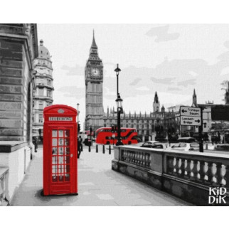 Картина за номерами "Дзвінок із Лондона" Ідейка KHO3619 40х50 см - Інтернет-магазин спільних покупок ToGether