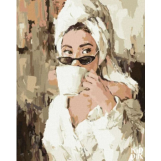 Картина за номерами "Ранкова кава" Ідейка KHO4840 40х50 см - Інтернет-магазин спільних покупок ToGether