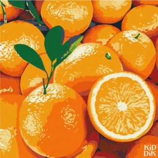 Картина за номерами "Соковитий апельсин" Ідейка KHO5649 25х25 см - Інтернет-магазин спільних покупок ToGether