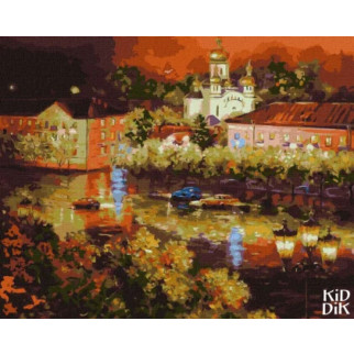 Картина за номерами "Вечірнє місто" Ідейка KHO3630 40х50см - Інтернет-магазин спільних покупок ToGether