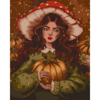 Картина за номерами "Дівчина осінь" @POLLYPOPOP92 10065-AC 40x50 см - Інтернет-магазин спільних покупок ToGether