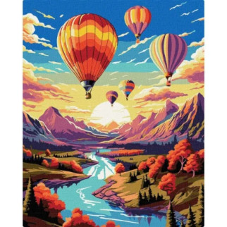 Картина за номерами "Політ на повітряній кулі" KHO2897 40х50 см - Інтернет-магазин спільних покупок ToGether