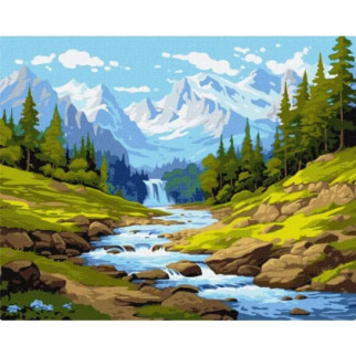 Картина за номерами "Струмок в горах" KHO2899 40х50 см - Інтернет-магазин спільних покупок ToGether