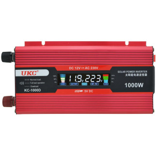 Автомобільний перетворювач струму з 12 V на 220 V UKC AC/DC KC-1000D 1000 W, інвертор  LCD дисплей - Інтернет-магазин спільних покупок ToGether