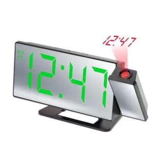 Електронний дзеркальний годинник VST-896, проекція часу на стіну, будильник, дата, температура - Інтернет-магазин спільних покупок ToGether