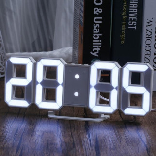 Настільний електронний годинник LY 1089, будильник, термометр, біле підсвічування - Інтернет-магазин спільних покупок ToGether