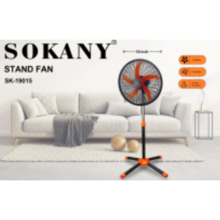 Вентилятор підлоговий електричний 3 швидкості 5 лопатей Sokany - Інтернет-магазин спільних покупок ToGether