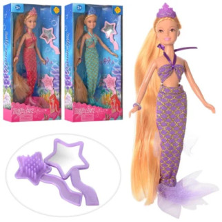 Лялька DEFA 8236 русалка, довге волосся, розчіска, дзеркало, 3 кольори, кор., 14-27-4,5 см - Інтернет-магазин спільних покупок ToGether