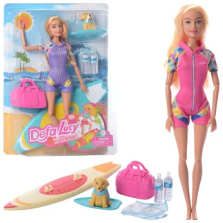 Лялька DEFA 8471 шарнірна, дошка для серфінгу, сумка, 2 кольори, лист, 23,5-33,5-6см. - Інтернет-магазин спільних покупок ToGether