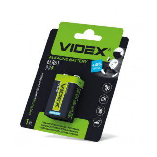 Батарейка лужна 9V/6LR61 (бл-1шт) Videx - Інтернет-магазин спільних покупок ToGether