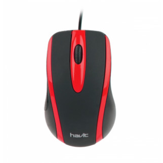 Мишка дротова Havit HV-MS753 чорний/червоний - Інтернет-магазин спільних покупок ToGether