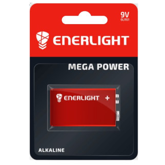 Батарейка лужна 9V/6LR61 (бл-1шт) Enerlight Mega Power - Інтернет-магазин спільних покупок ToGether