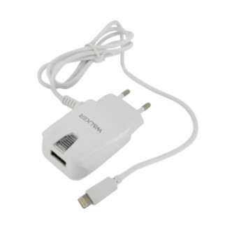 Зарядний пристрій мережевий USB + кабель Lightning 2,0A білий WALKER WH-23 - Інтернет-магазин спільних покупок ToGether