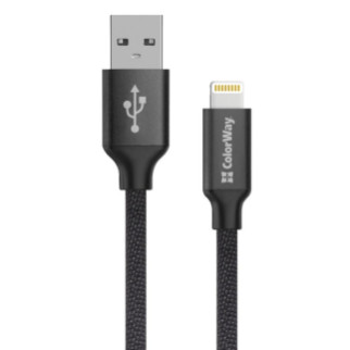 Кабель USB Lightning ColorWay CW-CBUL007-BK 2,4A 2м чорний - Інтернет-магазин спільних покупок ToGether