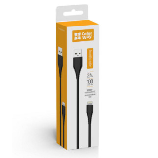 Кабель USB Lightning ColorWay CW-CBUL024-BK 2,4A 1м чорний - Інтернет-магазин спільних покупок ToGether