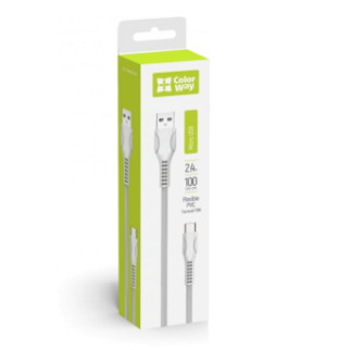 Кабель USB MicroUSB ColorWay CW-CBUM028-WH 2,4A 1м білий - Інтернет-магазин спільних покупок ToGether