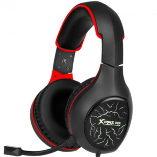 Навушники ігрові XTRIKE GH-710 з мікрофоном з підсвічуванням чорний/червоний - Інтернет-магазин спільних покупок ToGether