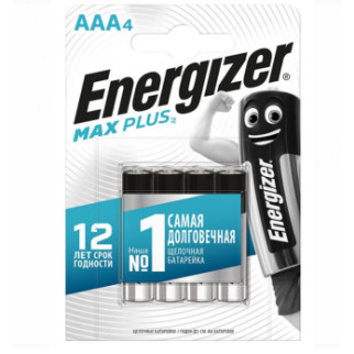 Батарейка лужна ААА/LR03 (бл-4шт) Energizer Max Plus - Інтернет-магазин спільних покупок ToGether