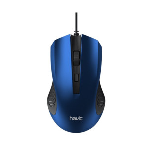 Мишка дротова Havit HV-MS752 чорний/синій - Інтернет-магазин спільних покупок ToGether