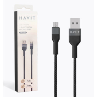 Кабель USB MicroUSB Havit HV-CB621C 2,1А 1м чорний - Інтернет-магазин спільних покупок ToGether