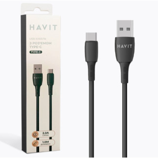Кабель USB Type-C Havit HV-CB620C 2,0A 1м чорний - Інтернет-магазин спільних покупок ToGether