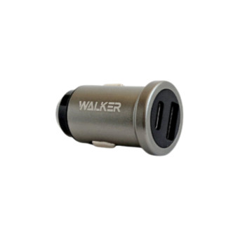 Автомобільний зарядний пристрій WALKER WCR-25 1USB + Type-C 3,1А QC+PD чорний - Інтернет-магазин спільних покупок ToGether