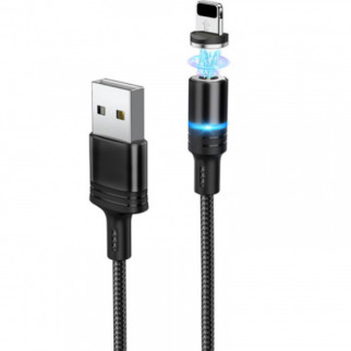 Кабель USB Lightning Profit QY-82 2,4A магнітний 1м чорний - Інтернет-магазин спільних покупок ToGether