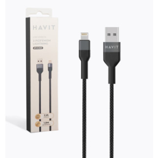 Кабель USB Lightning Havit HV-CB622C 2,1А 1м чорний - Інтернет-магазин спільних покупок ToGether