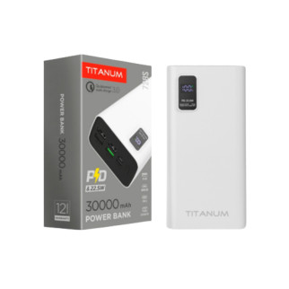 Павербанк 30000mAh Titanum TPB-728S-W 22,5W QC+PD білий - Інтернет-магазин спільних покупок ToGether