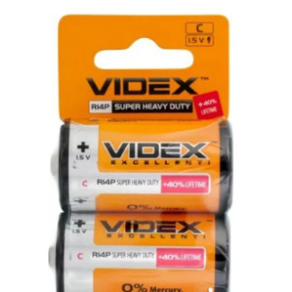 Батарейка сольова С/R14 (бл-2шт) Videx - Інтернет-магазин спільних покупок ToGether