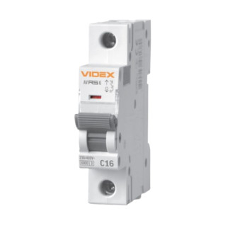 Автоматичний вимикач 1P 16А 6 kA VF-RS6-AV1C16 Resist Videx - Інтернет-магазин спільних покупок ToGether