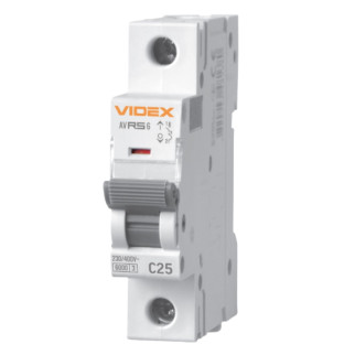 Автоматичний вимикач 1P 25А 6 kA VF-RS6-AV1C25 Resist Videx - Інтернет-магазин спільних покупок ToGether