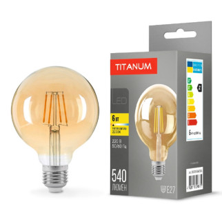 Лампа G95 6W E27 2200К 220V Filament A LED Titanum - Інтернет-магазин спільних покупок ToGether