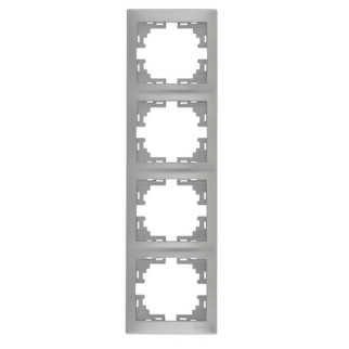 MIRA сірий металік Рамка вертикальна 4-а без вставки Лезард - Інтернет-магазин спільних покупок ToGether