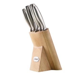 Набір ножів 5 предметів на дерев'яній підставці металеві ручки MR-1420 Maestro - Інтернет-магазин спільних покупок ToGether